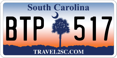 SC license plate BTP517