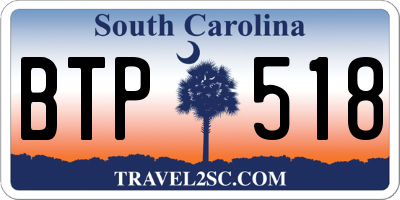 SC license plate BTP518