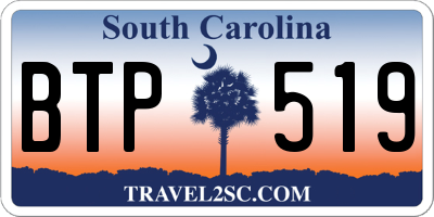 SC license plate BTP519