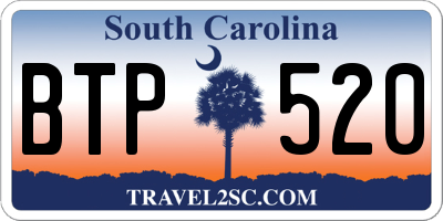 SC license plate BTP520