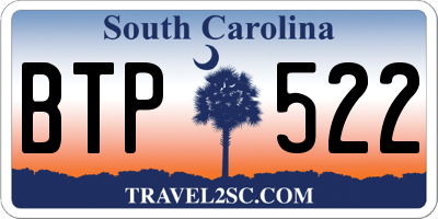 SC license plate BTP522