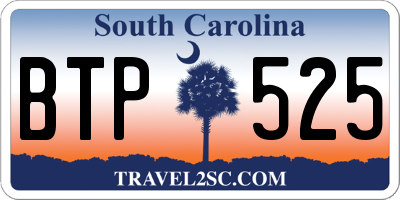 SC license plate BTP525