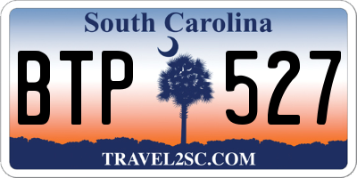 SC license plate BTP527