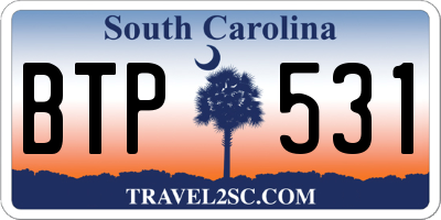 SC license plate BTP531