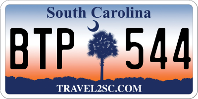 SC license plate BTP544