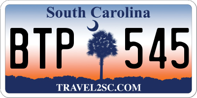 SC license plate BTP545