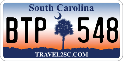 SC license plate BTP548