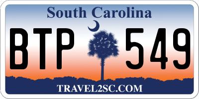 SC license plate BTP549