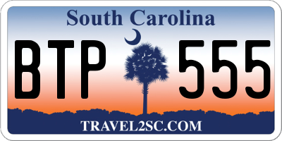 SC license plate BTP555