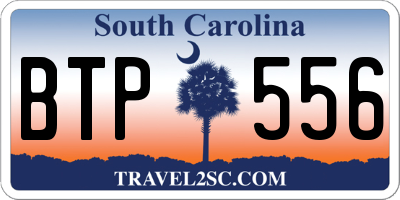 SC license plate BTP556