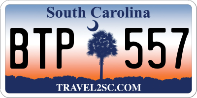 SC license plate BTP557