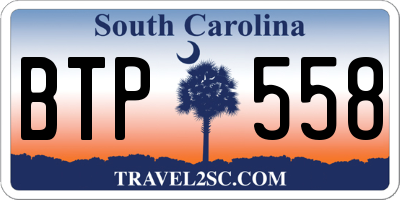 SC license plate BTP558