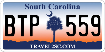 SC license plate BTP559