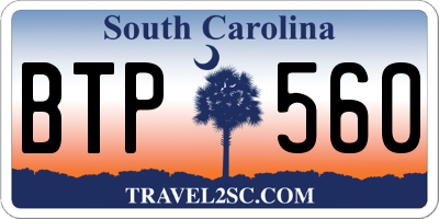 SC license plate BTP560