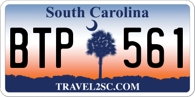 SC license plate BTP561