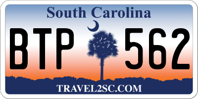SC license plate BTP562