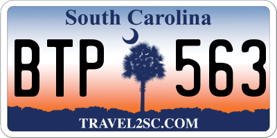 SC license plate BTP563