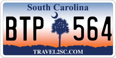 SC license plate BTP564