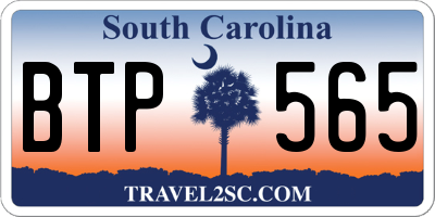 SC license plate BTP565