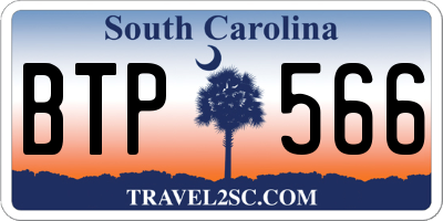 SC license plate BTP566