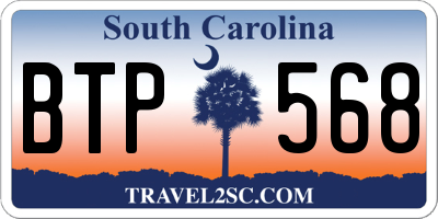 SC license plate BTP568