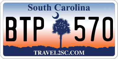 SC license plate BTP570