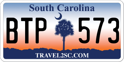 SC license plate BTP573