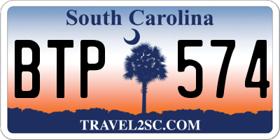 SC license plate BTP574