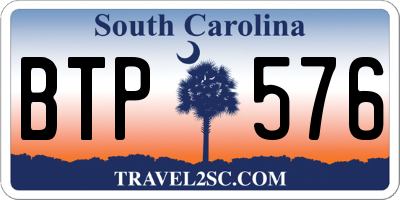 SC license plate BTP576