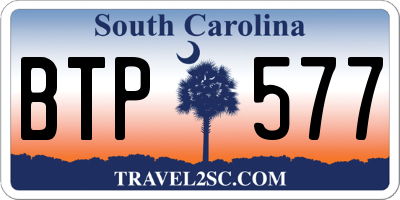 SC license plate BTP577