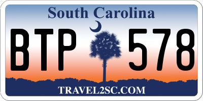 SC license plate BTP578