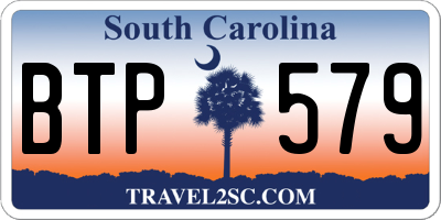 SC license plate BTP579