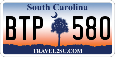 SC license plate BTP580