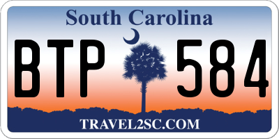 SC license plate BTP584