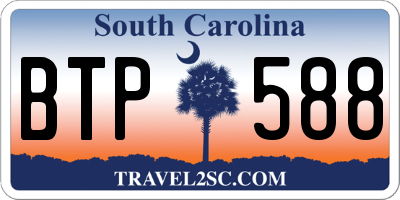 SC license plate BTP588