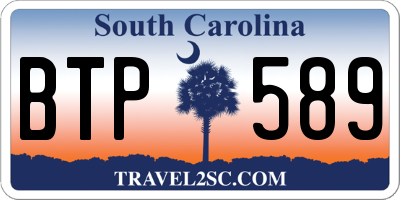 SC license plate BTP589