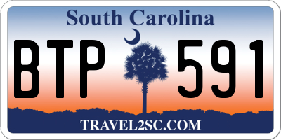SC license plate BTP591
