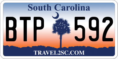 SC license plate BTP592