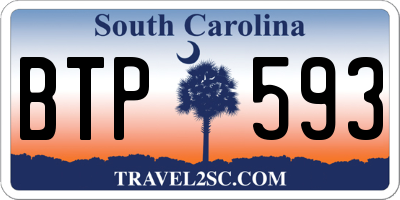 SC license plate BTP593