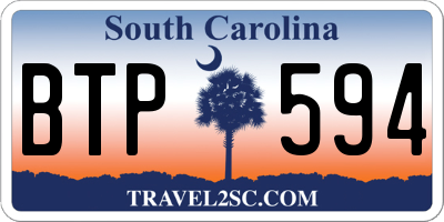 SC license plate BTP594