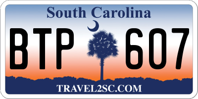 SC license plate BTP607