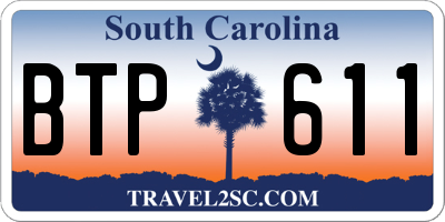 SC license plate BTP611