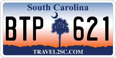 SC license plate BTP621