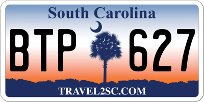 SC license plate BTP627