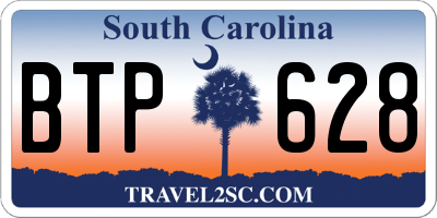 SC license plate BTP628