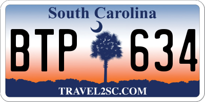 SC license plate BTP634