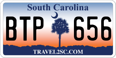 SC license plate BTP656