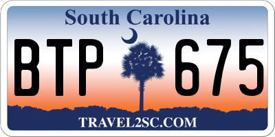 SC license plate BTP675