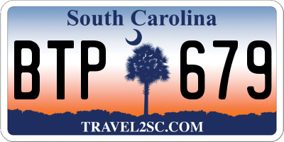 SC license plate BTP679
