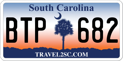 SC license plate BTP682